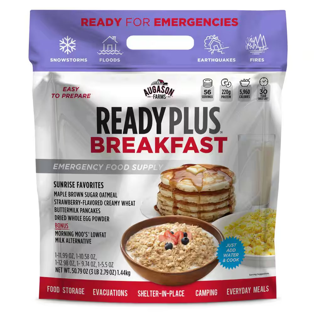 Ready plus Breakfast Emergency Food Supply, 25-Year Shelf Life