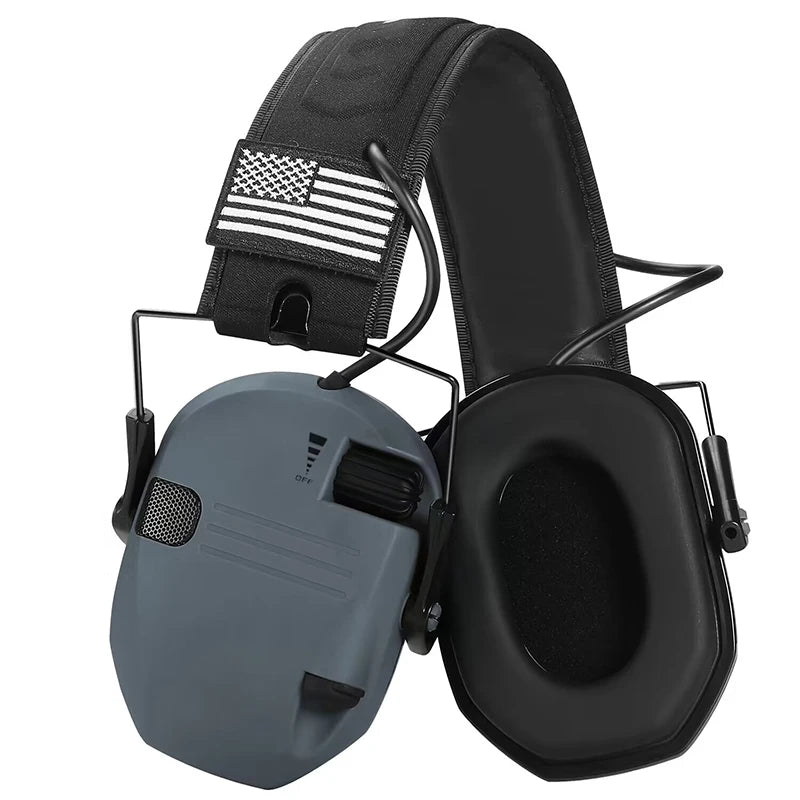 Electronic Earmuff for WK Slim Ultra Low Profile Compact Design Adjustable Range Shooting Hunting Hearing Protection