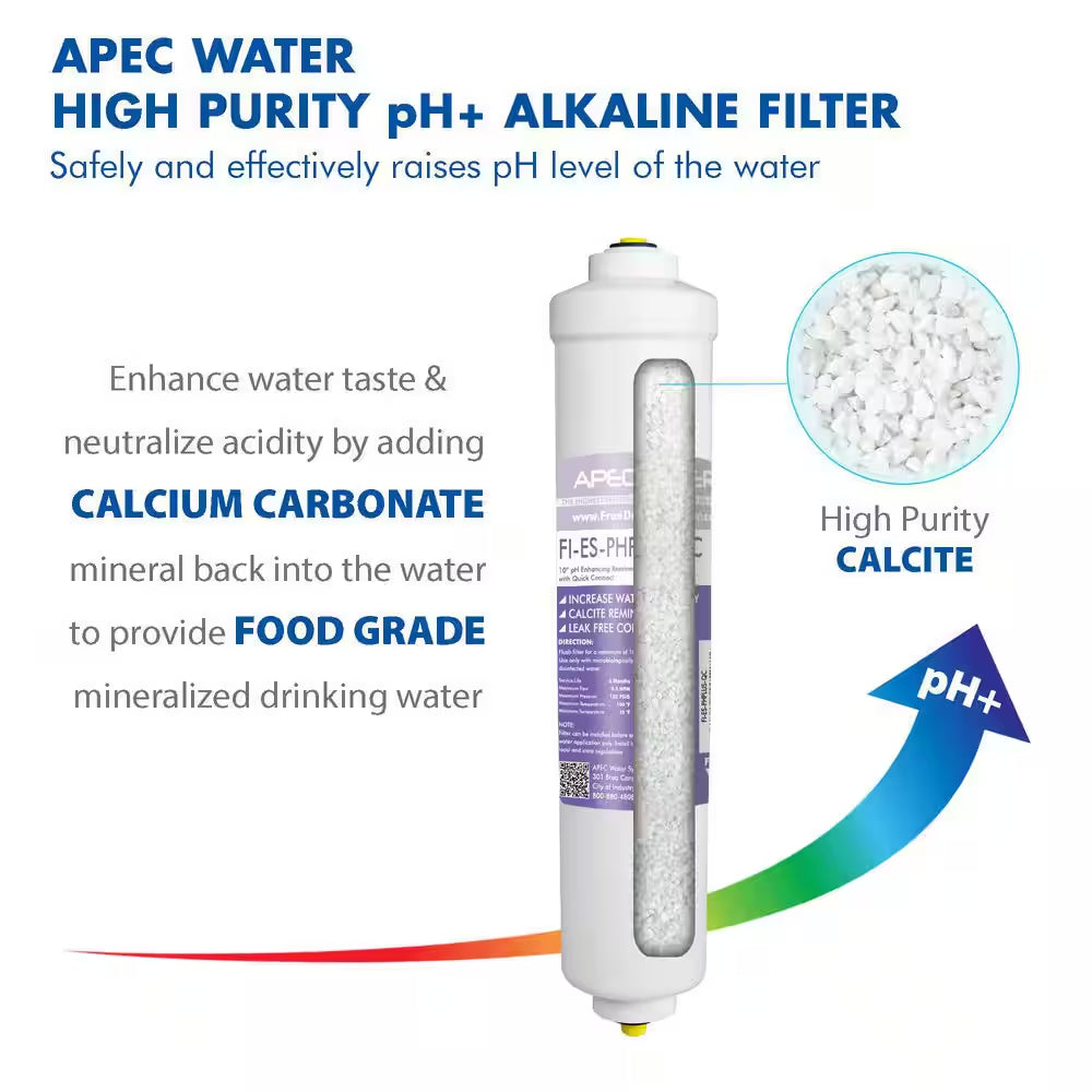 Essence Premium Quality 75 GPD Ph+ Alkaline Mineral Under-Sink Reverse Osmosis Drinking Water Filter System