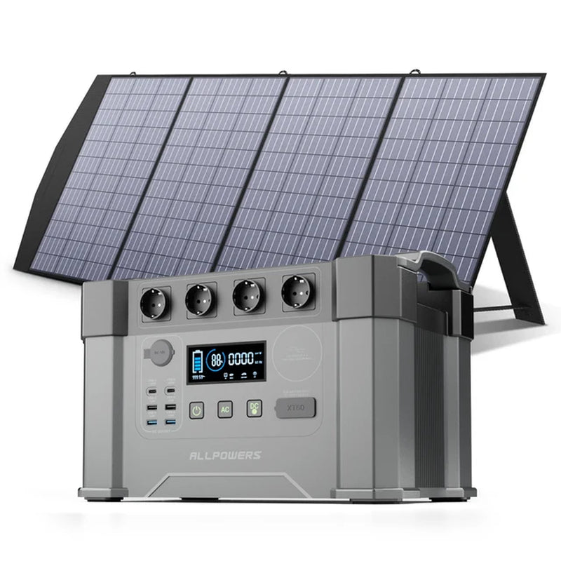 Portable Energy Storage Power Supply 1451Wh 2400W Emergency Backup Powerstation with 140W / 200W / 400W Solarpanel