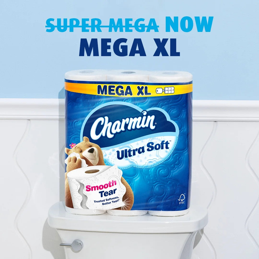 Ultra Soft Toilet Paper 18 Mega XL Rolls, 336 Sheets per Roll