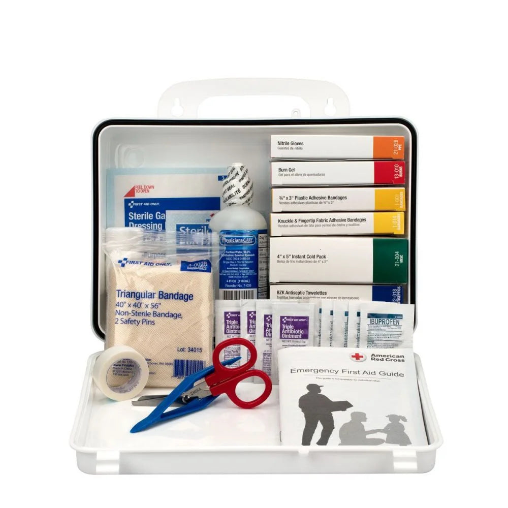 Vehicle First Aid Kit 25 Person Plastic Case