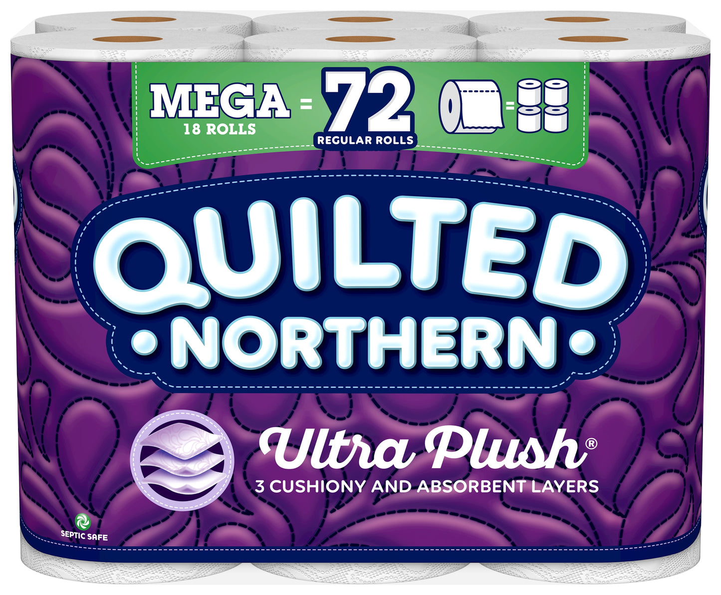 Ultra Plush Toilet Paper, 18 Mega Rolls (= 72 Regular Rolls)